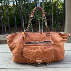 Abaco Odelia cognac leather purse bag